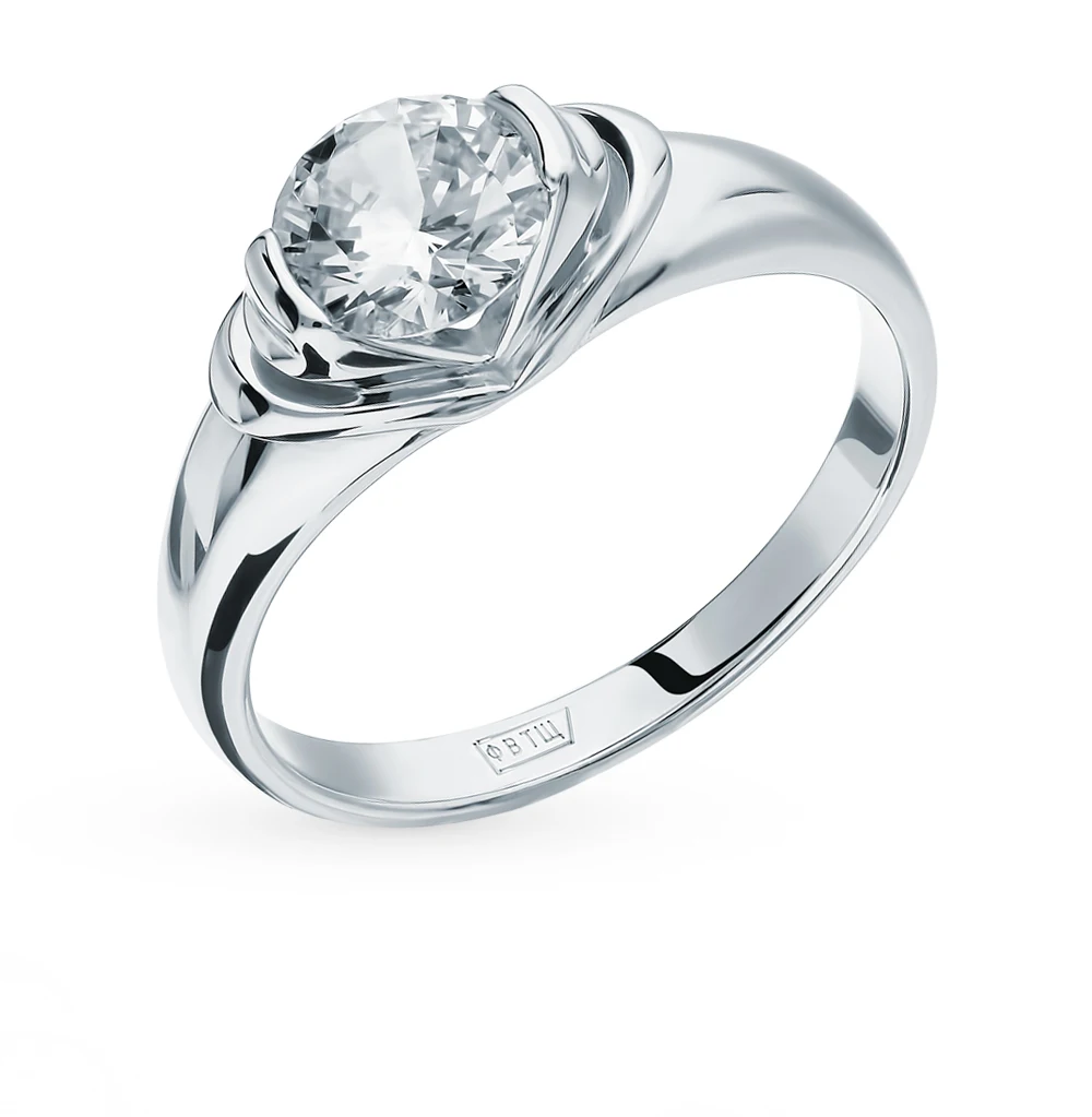 Серебряное кольцо с фианитами SUNLIGHT проба 925