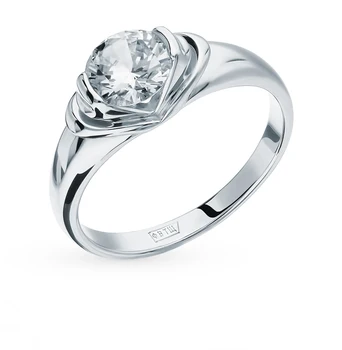 

Silver ring with cubic zirconia sunlight sample 925