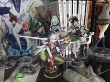Genshin-Juego de mesa con base para disfraz de personaje, modelo de placa con base, modelo de figura de acrílico, ventiladores para decoración, regalo, Zhongli Mona Xinyan