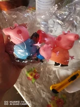 Figuras de acción de Peppa pig, George, familia de conejillos de indias, papá, mamá, Anime Original, juguetes para niños, regalo de Navidad