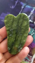 Gua Sha-Rodillo de piedra de jade para masaje facial, rodillo estiramiento piel cuello, doble cabezal, relajación de la piel, piedra de jade natural