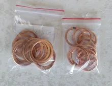Gasket-Ring Sealing-Washer Flat-Seal Copper-Crush Brass M4 M16 DIN7603 M5 M8 Red M26
