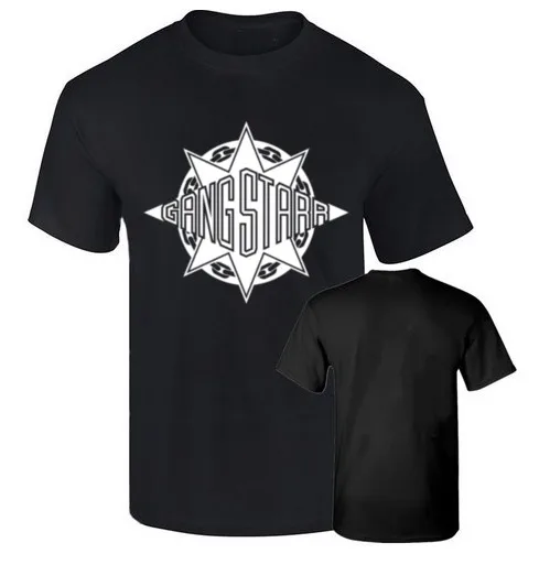 T-Shirt Negro Gang Starr Premier Guru Rap Hip Hop 90 Premium 190 Grs