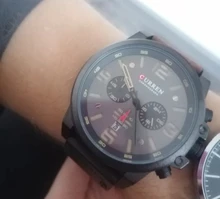 CURREN – reloj de pulsera deportivo para hombre, a prueba de agua, de cuarzo, militar, de cuero genuino, masculino