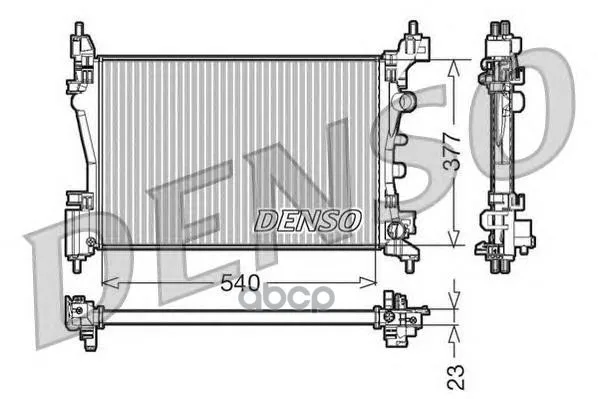 Радиатор Системы Охлаждения Opel: Corsa D 1.0/1.2/1.4 Lpg 06- Vauxhall: Corsa Mk Iv(D) 1.0/1.2/1.4 06- Denso арт. DRM20095
