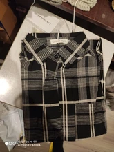 Plaid Shirt Blouse Oversize Top Women Blusas Long-Sleeve Girls Plus-Size Femme Female