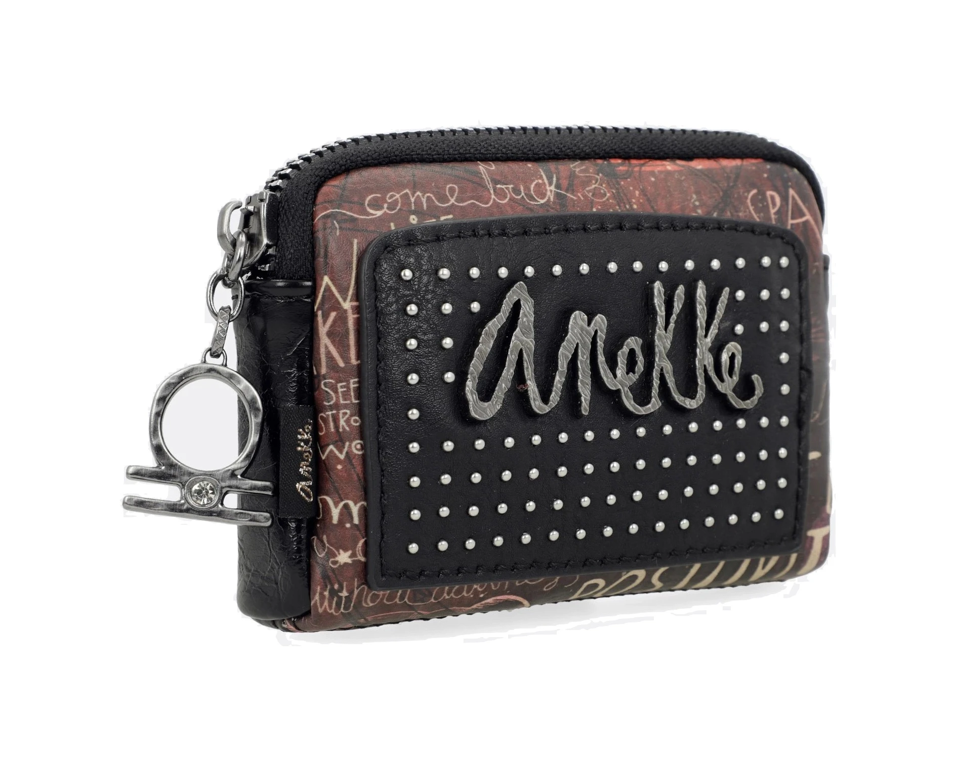 Anekke monedero tachuelas 11cm/8cm/2,5cm mujer Monedero Cartera Carteras para mujer Tarjetero Monderos para mujer Bolso verano 2022 Cartera mujer mujer pequeño|Monederos| - AliExpress