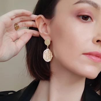 

Earrings MARIZA gold plated with lockets SKU number 00286