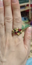 Anillo de Plata de Ley 925 con forma de flor y hoja para mujer, sortija, zirconia, circonita, Color negro, dorado, rojo, dos colores