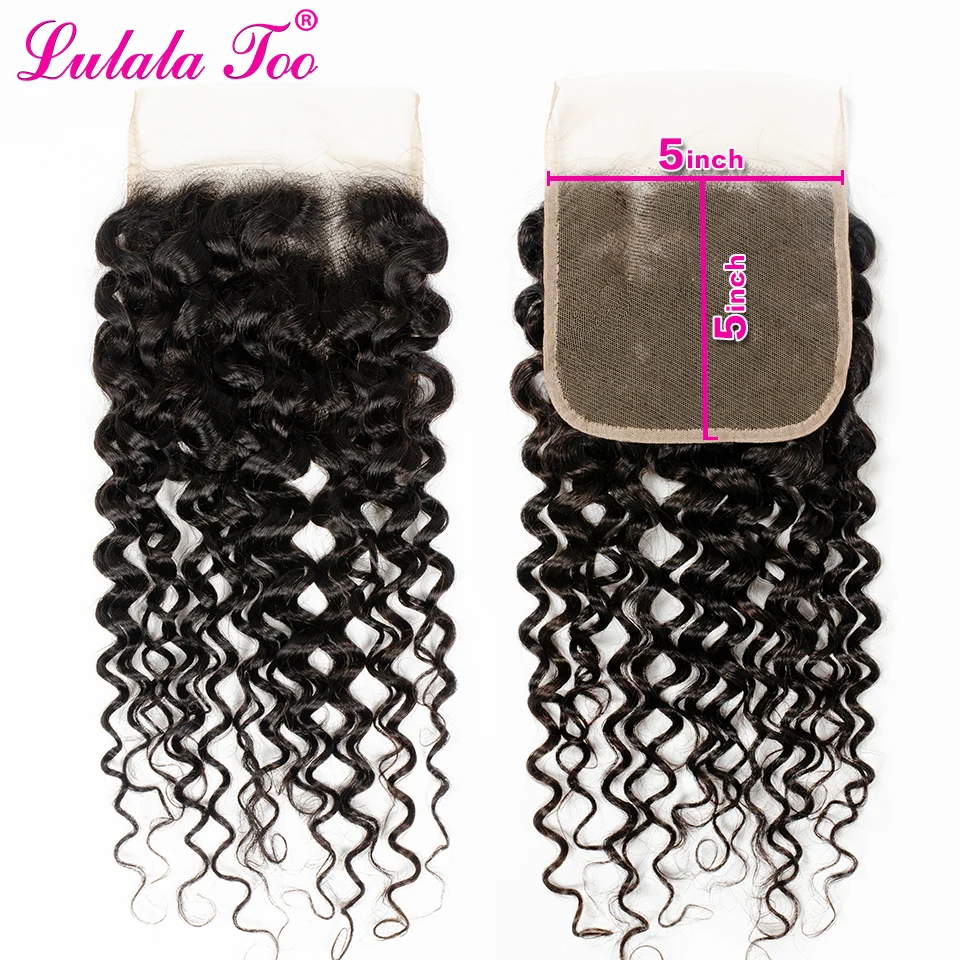

Brazilian 5x5 Water Wave Closure 100% Human Hair Swiss Lace Closure Remy 13x4 Water Wave Frontal Lulalatoo Hair