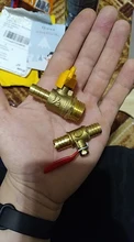 Ball Valve Pipe-Fittings Hose 6mm-12mm Fuel-Line Water-Oil Red-Handle Brass Shutoff Barb