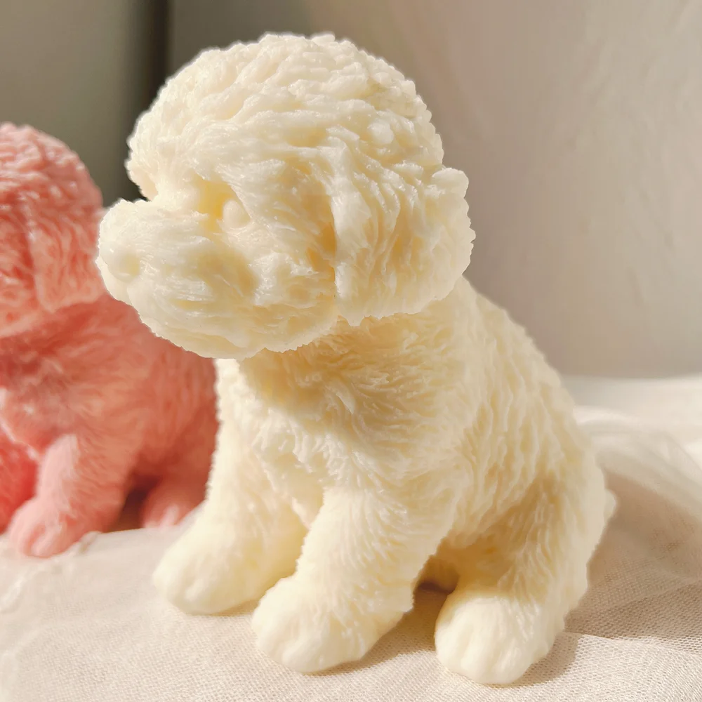 Cute Dog Candle Mold Animal Teddy Puppies Soy Wax Silicone Mould Puppy Dog Lover Home Decor silicone mold,silicone candle mold,aromatherapy candle mold,silicone candle molds,candle mold