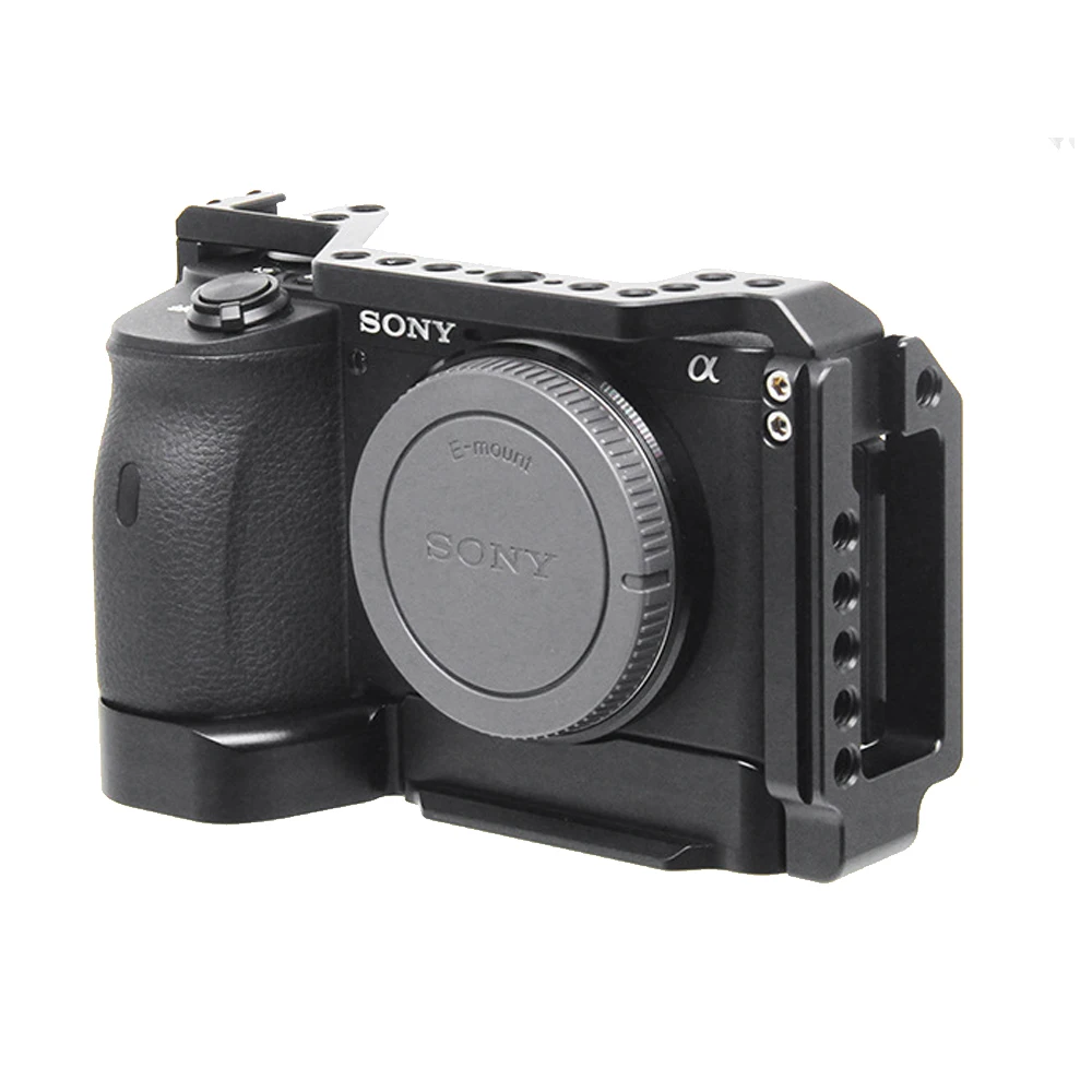 JINTU Aluminum A6600 Camera Cage for Sony Alpha 6600 DSLR Photography Stabilizer Rig Protective Case with Cold Shoe Mounts
