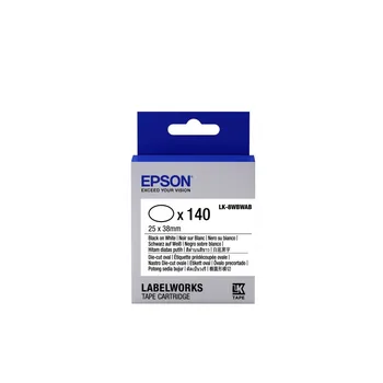 

Cartridge Epson cut labels Oval LK-8WBWAB black/white 25x38mm (140 labels)