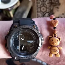 SANDA- Reloj deportivo digital negro para hombre, reloj masculino de pulsera con led, resistente al agua hasta 3atm, militar