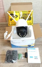 Cámara IP wifi para exteriores, videocámara PTZ de 3MP con zum digital x4, videovigilancia de seguridad inalámbrica a todo color, H.265, P2P, voz y audio de dos vías