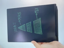 Tableta de escritura LCD ultrafina de 12 pulgadas, tablero electrónico de dibujo Digital colorido, Mini libreta portátil para niños y adultos