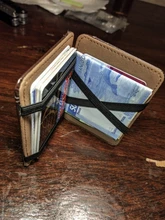 Cartera mágica de cuero para hombre, cartera pequeña con bolsillo para monedas, monedero, tarjetero, Clip para dinero en efectivo, 2021