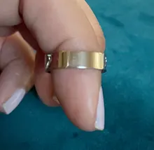 Anillos grabados con letras para mujer y hombre, sortija personalizada de compromiso, boda, acero inoxidable, hueco de oro, regalo personalizado, Metal