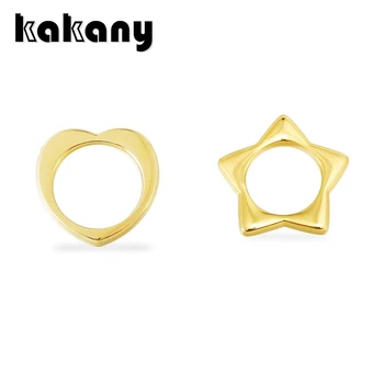 

KAKANY 2020 Fashion Glamour High Quality Romantic Heart Shaped Star Ring Geometric Circle Ring Monaco Luxury Jewelry Gift