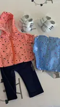 Ropa de protección solar para muñeca bebé recién nacida de 43cm, chaqueta de muñeca americana, ropa para muñeca bebé de 18 pulgadas
