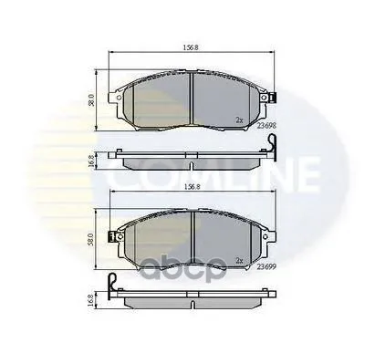 Колодки Тормозные Дисковые | Перед Прав/Лев | Nissan Murano 05-/Navara 04-/Pathfinder 05- Comline арт. CBP31524