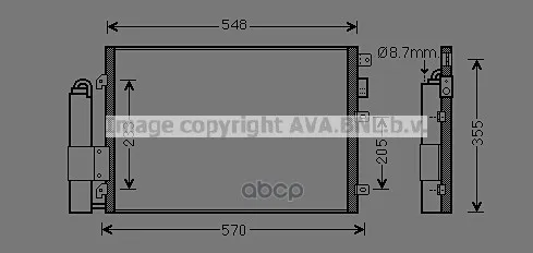 Конденсер Renault Clio 1.2-2.0/1.9 D 98-06 Ava Rta5275d Ava арт. RTA5275D