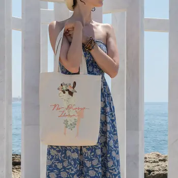 

Angemiel Bag No Drama Llama Printed Shopping Beach Tote Bag