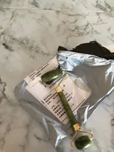 Rodillo de cristal Estiramiento Facial para masaje Facial, rodillo de Jade relajante, piedra Natural de cuarzo rosa, herramienta para la piel