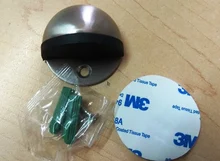 NAIERDI-Tope de puerta de goma de acero inoxidable, soportes de puerta sin clavos montados en el suelo, sin adhesivo, 7 colores