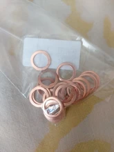 20 unidades de sello espaciador de Arandela de cobre de 10mm x 14mm x 1mm para tuberías, electrónica, productos para el hogar y aplicaciones biomédicas