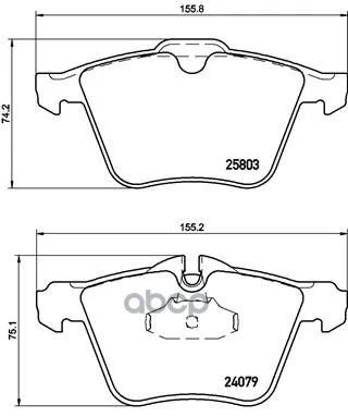 Колодки Тормозные Дисковые Jaguar: F-Type 12-, Xj 09- Brembo арт. P36028