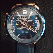 CURREN-Reloj analógico para hombre, cronógrafo deportivo, militar, de cuarzo, masculino