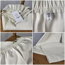 Pants Trousers Women Drawstring Female High-Waist WOTWOY Spliced Loose Autumn Straight