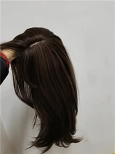 EASIHAIR-Peluca de BoBo marrón oscuro con flequillo, sintética, ondulada, de capa media, para mujeres negras, Cosplay, fiesta, resistente al calor, Natural