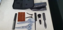 Juego de tijeras de peluquería para niños, 10 juegos de tijeras planas para los dientes, salón de peluquería, juego de herramientas de peluquería para el hogar