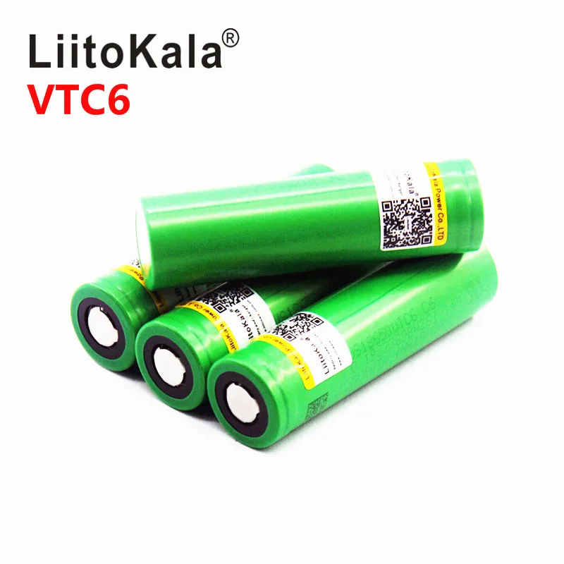 4 шт. Liitokala Новинка 3,6 V US18650 VTC6 3000mAh 30A разрядка E-Cig батарея