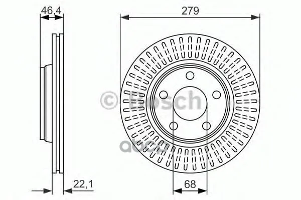 Тормозной Диск Передний 0986479916 Bosch арт. 0986479916