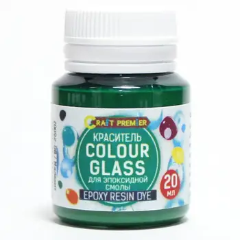 

Colour glass dye for epoxy resin, "сraft Premier", 20 ml, color: malachite