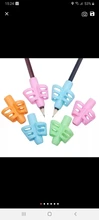 3 uds dos pluma en forma de dedo de silicona titular del bebé de aprendizaje de escritura herramienta pluma de escribir corrección set de papelería infantil