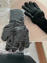 Guantes de una pieza para barbacoa, resistentes a altas temperaturas, 500, 800 grados, aislamiento térmico, guantes para microondas