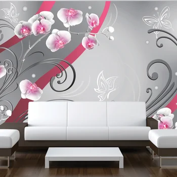 

Wall mural-pink orchids-a change-400x280 cm