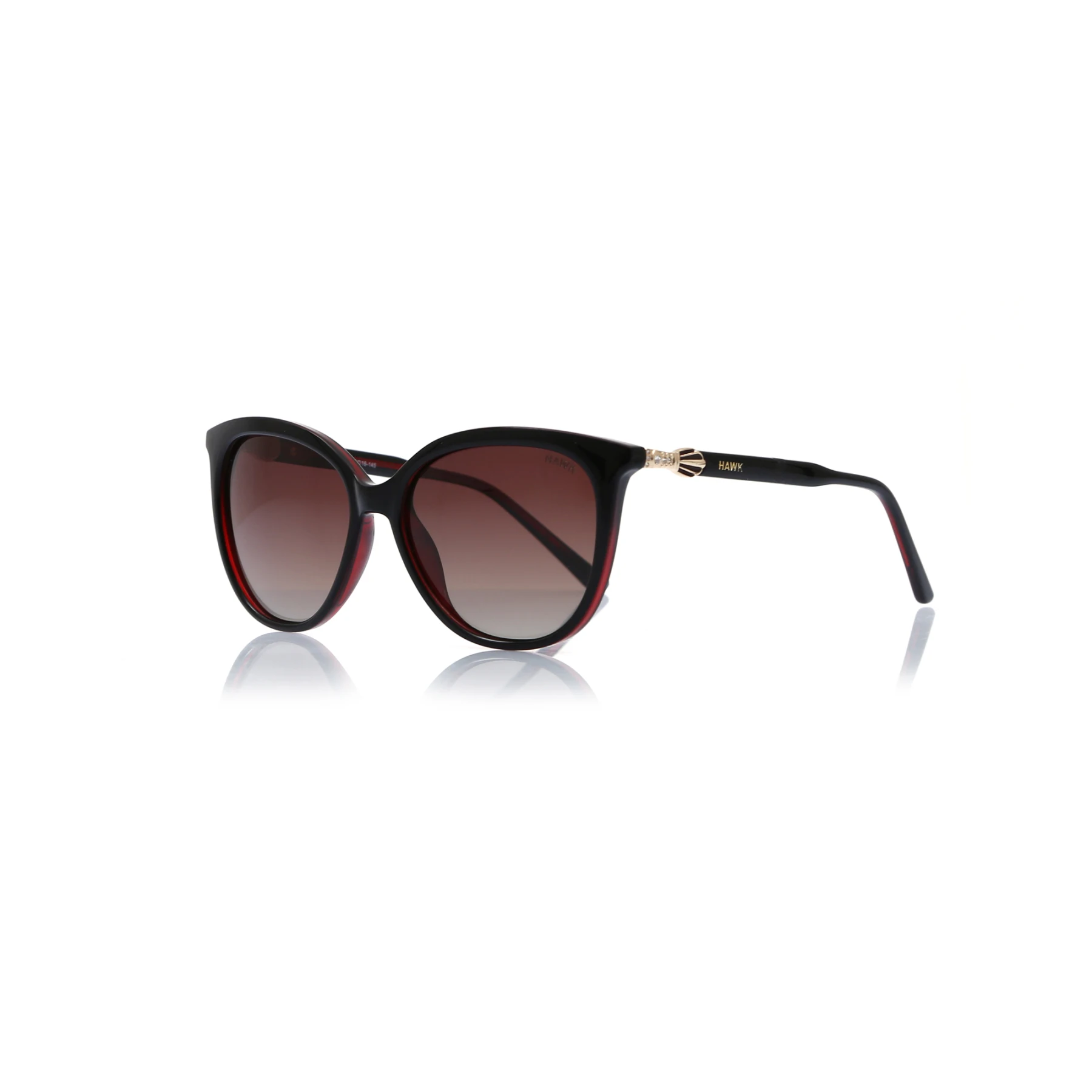 

Women's sunglasses hw 1806 01 bone Brown organic rectangle rectangular 55-16-145 hawk