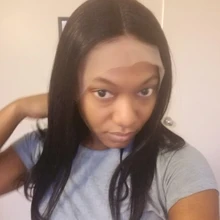 Ali Grace Bob pelucas delanteras de encaje para las mujeres corto pelo humano con corte Bob cierre peluca cabello Natural brasileño de encaje recto frente Bob pelucas