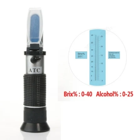 Refractometer виномер PBX 40 0-40% sugar 0-25% sweat. Alcohol |