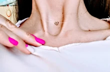 Collar con colgante de estrella de línea de pesca transparente para mujer, gargantilla de corazón Invisible de Color plateado, cadena de eslabones