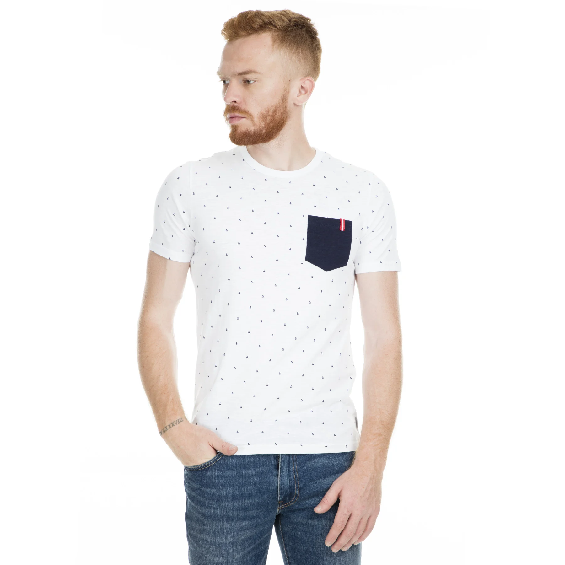 Jack& Jones Core Jcoand T shirirt 12154304 - Цвет: Белый