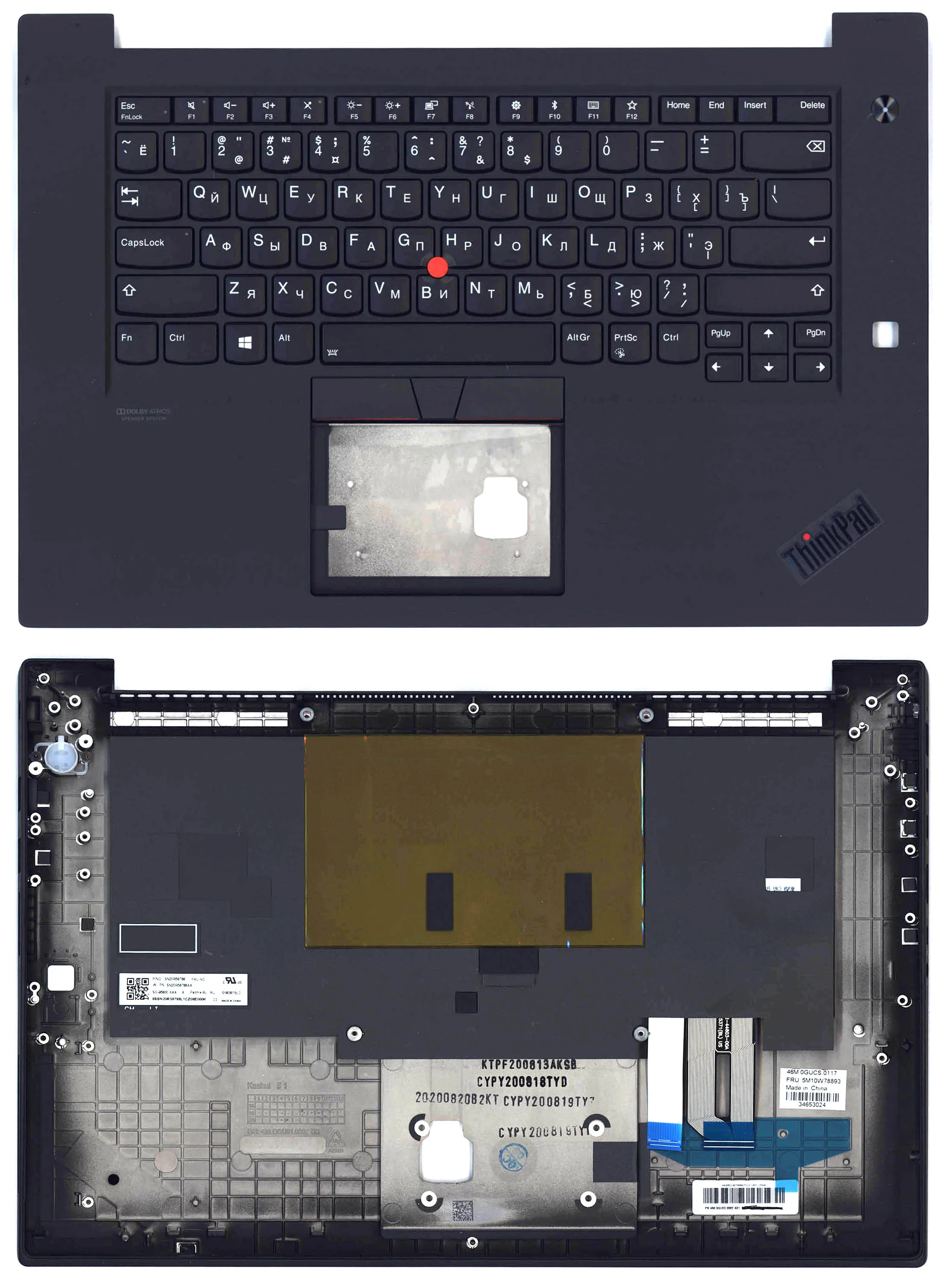 Клавиатура Ноутбука Lenovo Thinkpad X1 Extreme 2nd Gen Топкейс - AliExpress