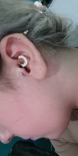 Genuino Plata de Ley 925 de plata brillante de cartílago Stud Pendientes para mujer chica Pendientes Piercing hueso del oído hebilla bien joyería