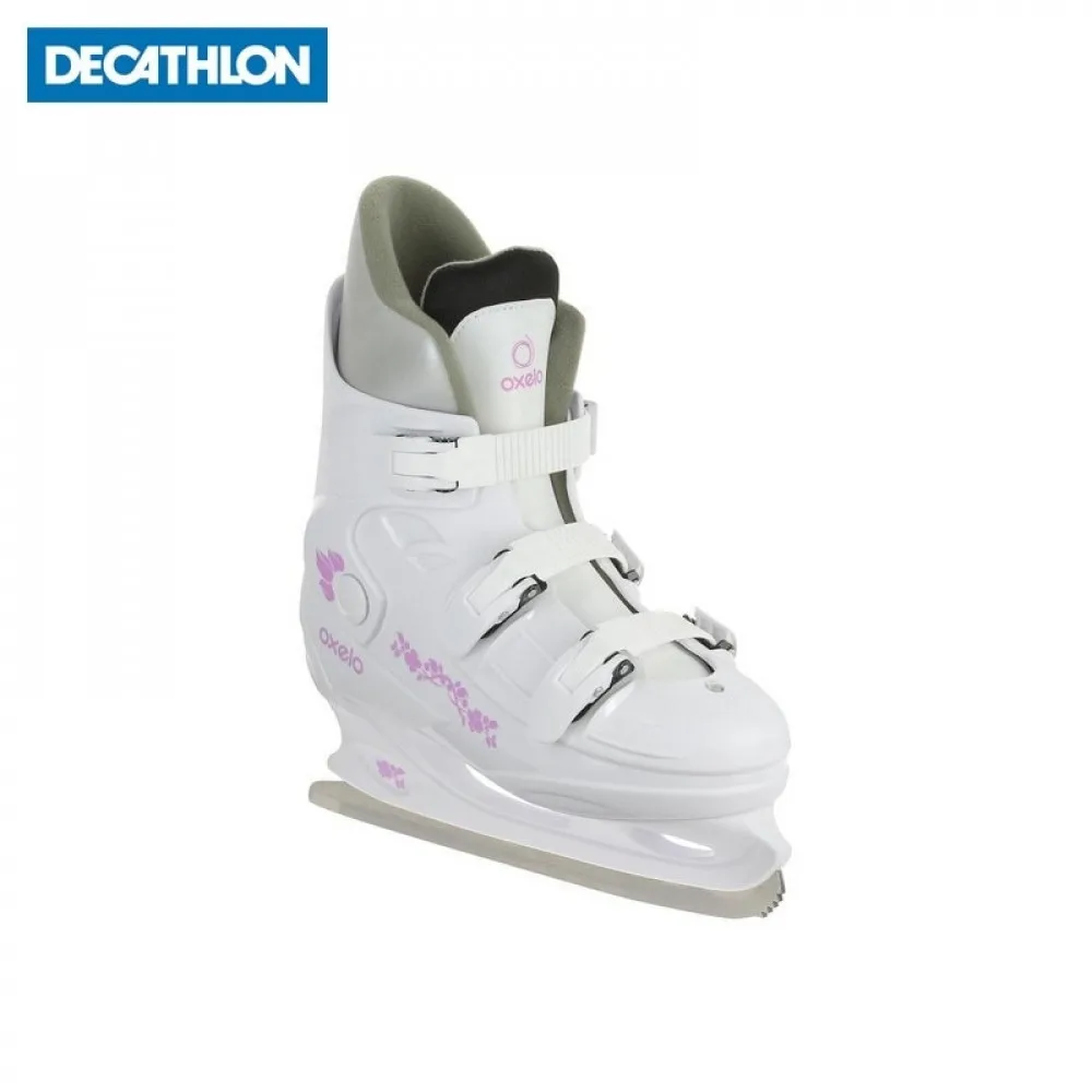 Коньки ледовые женские белые FIT1 OXELO х Decathlon|Обувь для роликов| |